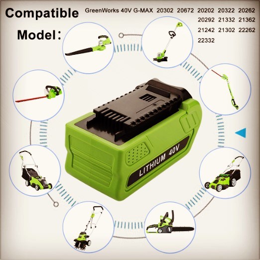 Batteria ricaricabile al litio Greenworks Gmax 40 Volt 29472 29462 6