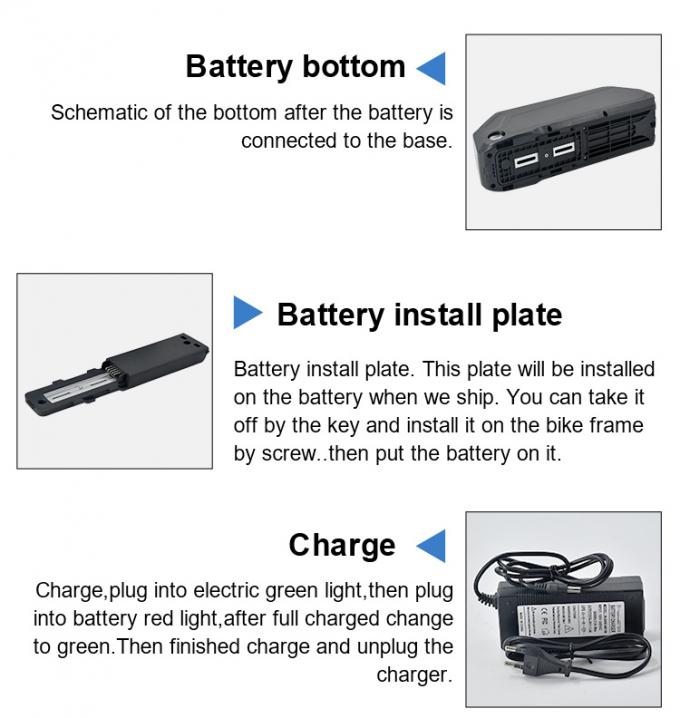 Sostituzione Hailong 48V 1000W Batteria per veicoli elettrici con caricabatterie E-Bike Sostituzione batteria al litio 6