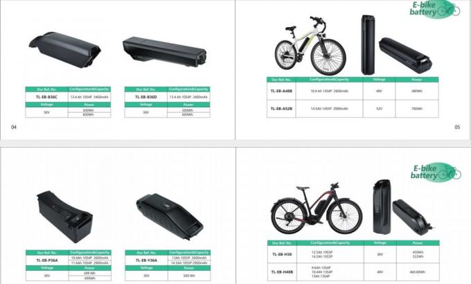 Batteria ricaricabile a ioni di litio da 36V Samsung Zhenlong Phylion Ebike Battery Pack 10